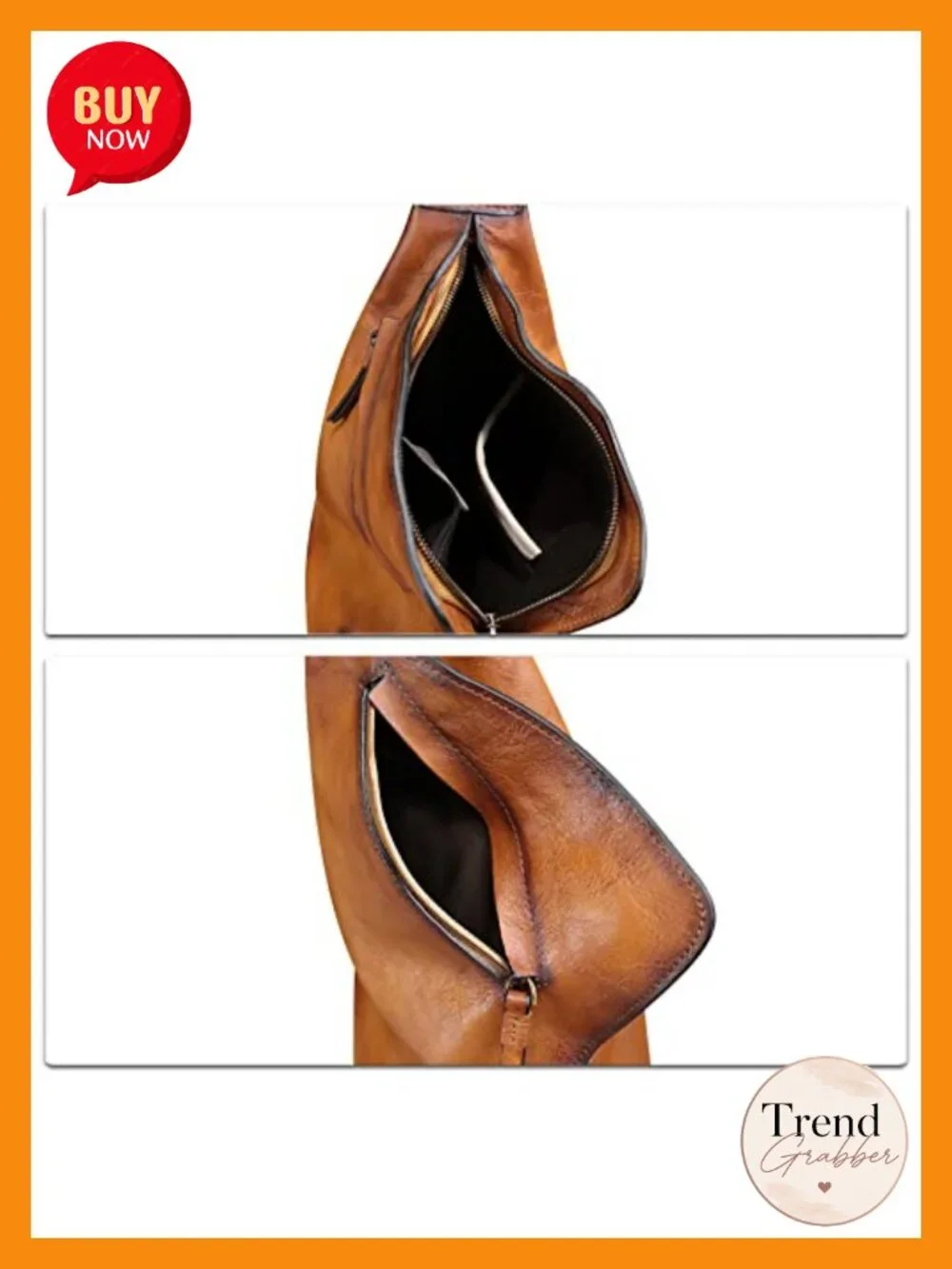 Genuine Leather Sling Bag | Adjustable Crossbody Chest Daypack